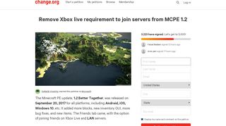 
                            13. Remove Xbox live requirement to join servers from MCPE 1.2