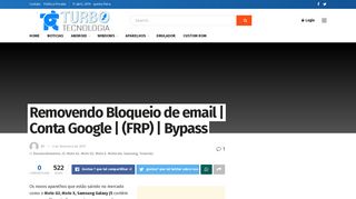 
                            4. Removendo Bloqueio de email | Conta Google | (FRP) | Bypass