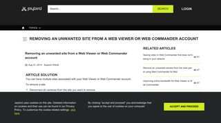 
                            8. Removing an unwanted site from a Web Viewer or Web Commander ...