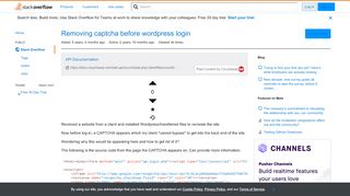 
                            3. Removing captcha before wordpress login - Stack Overflow