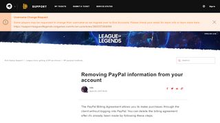 
                            11. Removing PayPal information from your account – Riot Games Support
