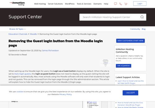 
                            3. Removing the Guest login button from the Moodle login page ...