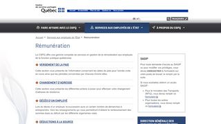 
                            5. Rémunération - Centre de services partagés du Québec