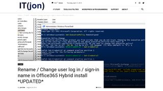
                            12. Rename / Change user log in / sign-in name in Office365 Hybrid install ...