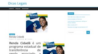 
                            11. Renda Cidadã – Cadastro e Login - Dicas Legais