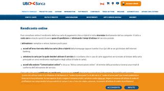 
                            4. Rendiconto online - UBI Banca