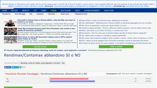 
                            9. Rendimax/Contomax abbandono SI o NO - Pagina 11 - FinanzaOnline