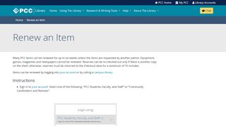 
                            5. Renew an Item | PCC Library - Portland Community College