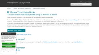 
                            2. Renew Your Library Books - Worcestershire County Council