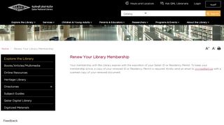 
                            4. Renew Your Library Membership | Qatar National Library