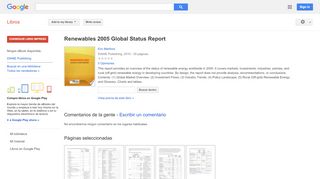 
                            11. Renewables 2005 Global Status Report