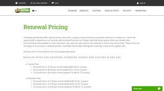 
                            4. Renewal Pricing - HostPapa web hosting