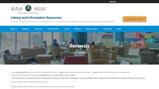 
                            11. Renewals – Library and Information Resources