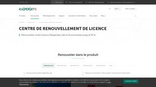 
                            5. Renouvellement de licence | Particuliers | Kaspersky Lab FR