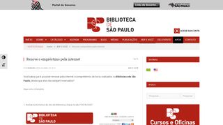 
                            5. Renove o empréstimo pela internet - Biblioteca de São Paulo