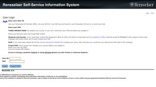 
                            7. Rensselaer Self-Service Information System