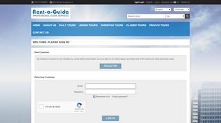 
                            13. Rent a guide - israel tours / Login