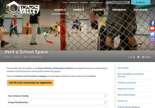 
                            12. Rent a School Space - TVDSB