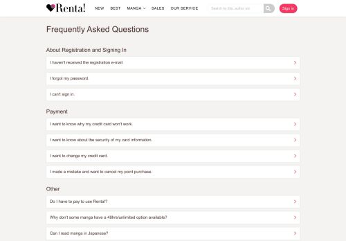 
                            2. Renta! - Account FAQ