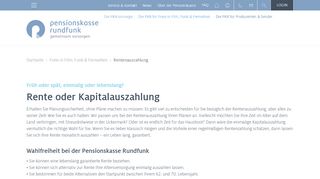 
                            12. Rente oder Kapitalauszahlung - Pensionskasse Rundfunk ...