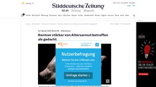 
                            6. Rentner stärker von Altersarmut betroffen als gedacht - Wirtschaft ...