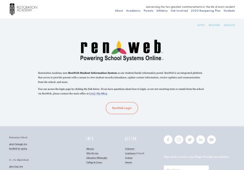 
                            4. RenWeb — Restoration Academy