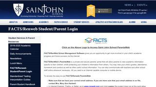 
                            2. Renweb Student/Parent Login - Saint John School