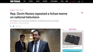
                            13. Rep. Devin Nunes repeated a 4chan meme on national television ...