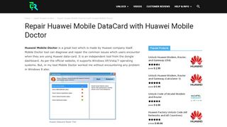 
                            4. Repair Huawei Mobile DataCard with Huawei Mobile Doctor ...