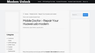 
                            6. Repair Huawei USB Modem : Mobile Doctor - Modem Unlock