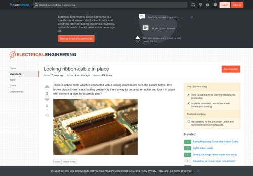 
                            1. repair - Locking ribbon-cable in place - Electrical Engineering ...