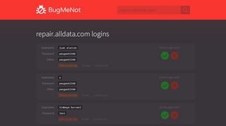 
                            13. repair.alldata.com passwords - BugMeNot