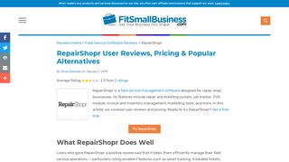 
                            13. RepairShopr User Reviews, Pricing & Popular Alternatives