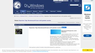 
                            11. Reparatur-Tipp: Benutzerprofil kann nicht geladen ... - Dr. Windows