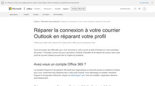 
                            7. Réparer la connexion à votre courrier Outlook en réparant votre profil ...