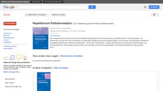 
                            2. Repetitorium Palliativmedizin: Zur Vorbereitung auf die Prüfung ...