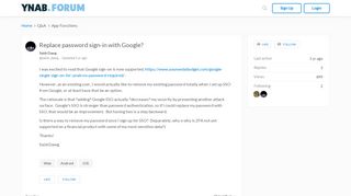 
                            4. Replace password sign-in with Google? - App Functions - ...