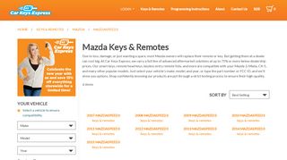 
                            12. Replacement Car Keys and Remotes for Mazda MAZDASPEED3