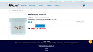 
                            8. Replacement NaCl Salt - Kestrel Instruments