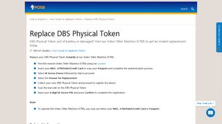 
                            10. Replacing DBS iB Secure Device | POSB Singapore