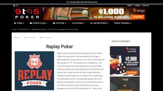 
                            11. Replay Poker Review - Pros, Cons, Strategies, Alternative ...