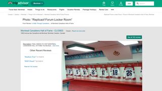
                            5. Replicaof Forum Locker Room - Picture of Montreal Canadiens Hall of ...