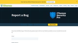 
                            5. Report a Bug | iThemes Security