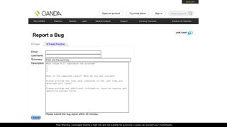 
                            10. Report a Bug | OANDA Asia Pacific - Oanda Forex