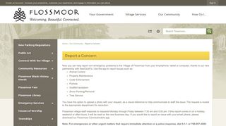 
                            12. Report a Concern | Flossmoor, IL - Official Website