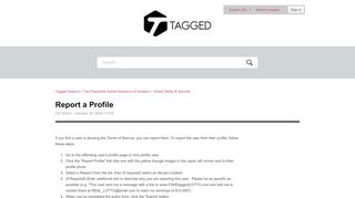 
                            7. Report a Profile – Tagged Support