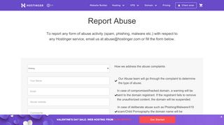 
                            6. Report Abuse - Hostinger