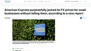 
                            7. Report: American Express purposefully jacked its FX prices ...