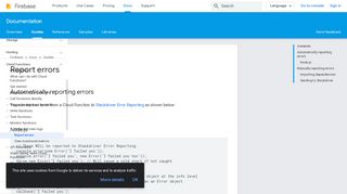 
                            4. Report errors | Firebase