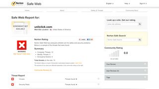 
                            7. Report for unliclick.com | Norton Safe Web